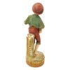 porcelánová soška značky Royal Dux, model: chlapec s džbánem, bronz dekor se zlacením