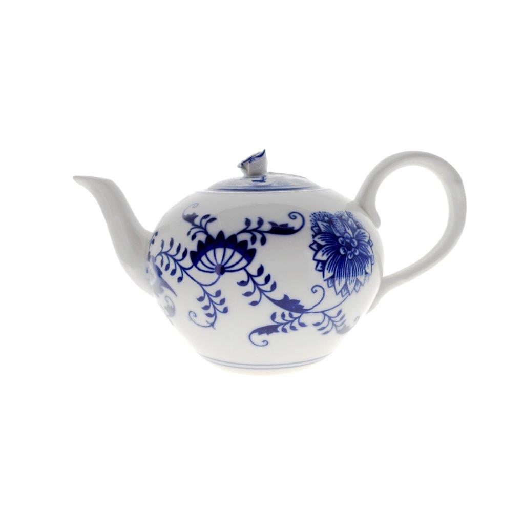 porcelánová konvice čajová s cibulákovým vzorem střední velikost