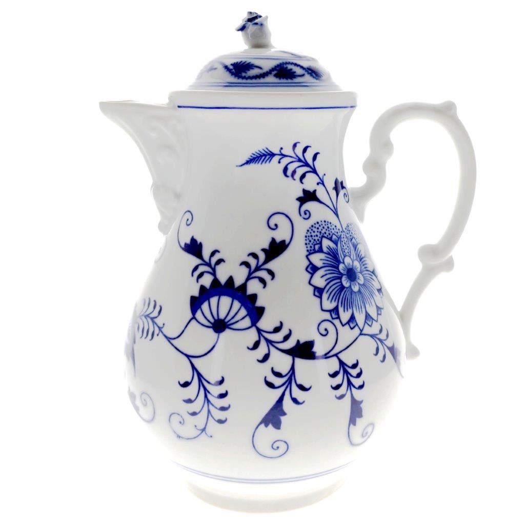 porcelánová konvice kávová velká o objemu 1,2l s cibulákovým vzorem