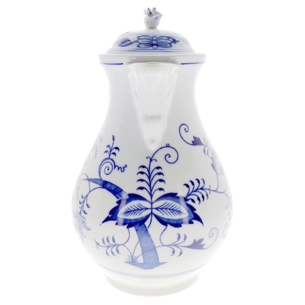 porcelánová konvice kávová velká o objemu 1,2l s cibulákovým vzorem