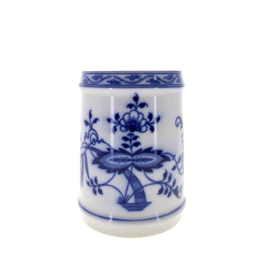 Cibulák - Korbel, bílý porcelán s cibulákovým dekorem