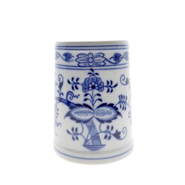 Cibulák - Korbel hladký, bílý porcelán s cibulákovým dekorem
