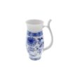 Cibulák - Lázeňský pohárek, bílý porcelán s cibulákovým dekorem