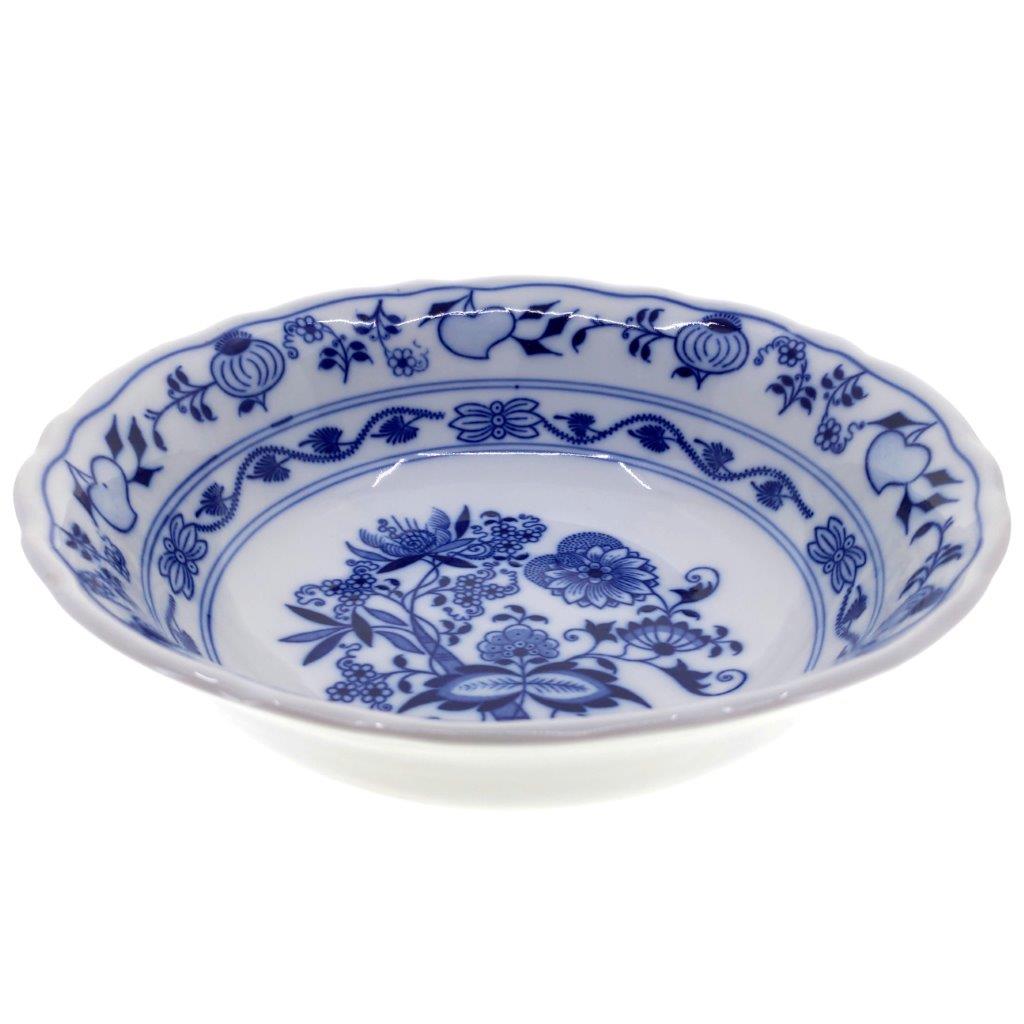 Cibulák - Mísa kompotová vysoká průměr 23 cm, bílý porcelán s cibulákovým dekorem