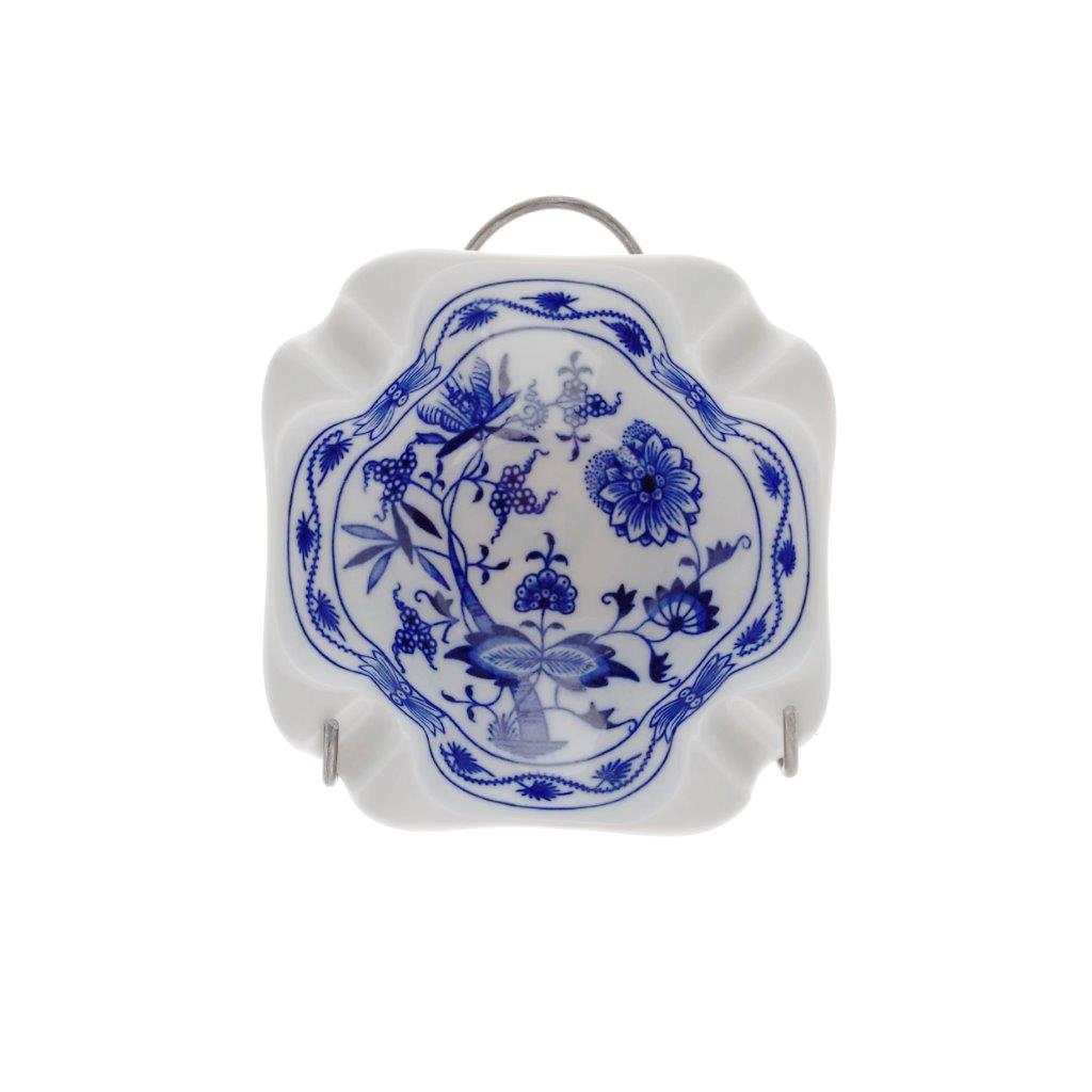 popelník čtyřhranný s cibulákovým vzorem