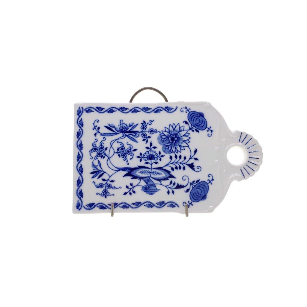 Cibulák - Porcelánové prkénko alias podnos na chléb s cibulovým dekorem