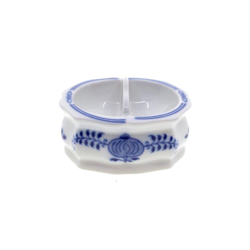 Cibulák - Slánka dvoudílná, bílý porcelán s cibulákovým dekorem