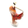 porcelánová soška značky Royal Dux, model: Art deco Španělka, červený dekor se zlacením