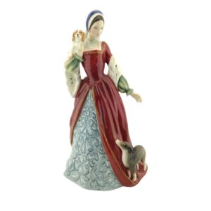 porcelánová socha anglické porcelánky, značka Royal Doulton, model: Anna Boleynová