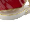 porcelánová figura značky Royal Dux, model: dívka s holčičkou, červený dekor se zlacením, signatura