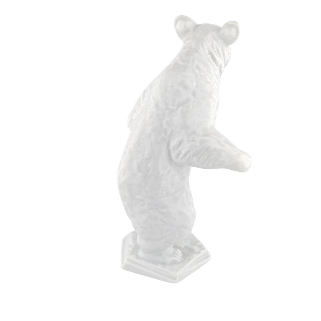 porcelánová figurka medvěda, značka Rosenthal, bílý porcelán s glazurou