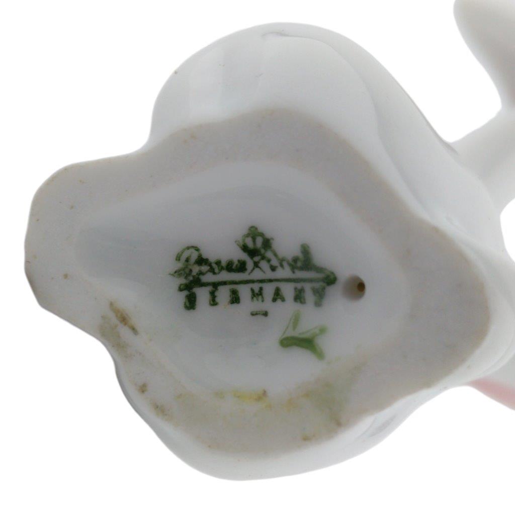 porcelánová figurka značky Rosenthal, model: smějící se králík - malý, porcelán s glazurou, značení