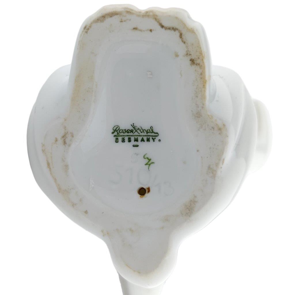 porcelánová figurka značky Rosenthal, model: smějící se králík - střední, porcelán s glazurou, značení
