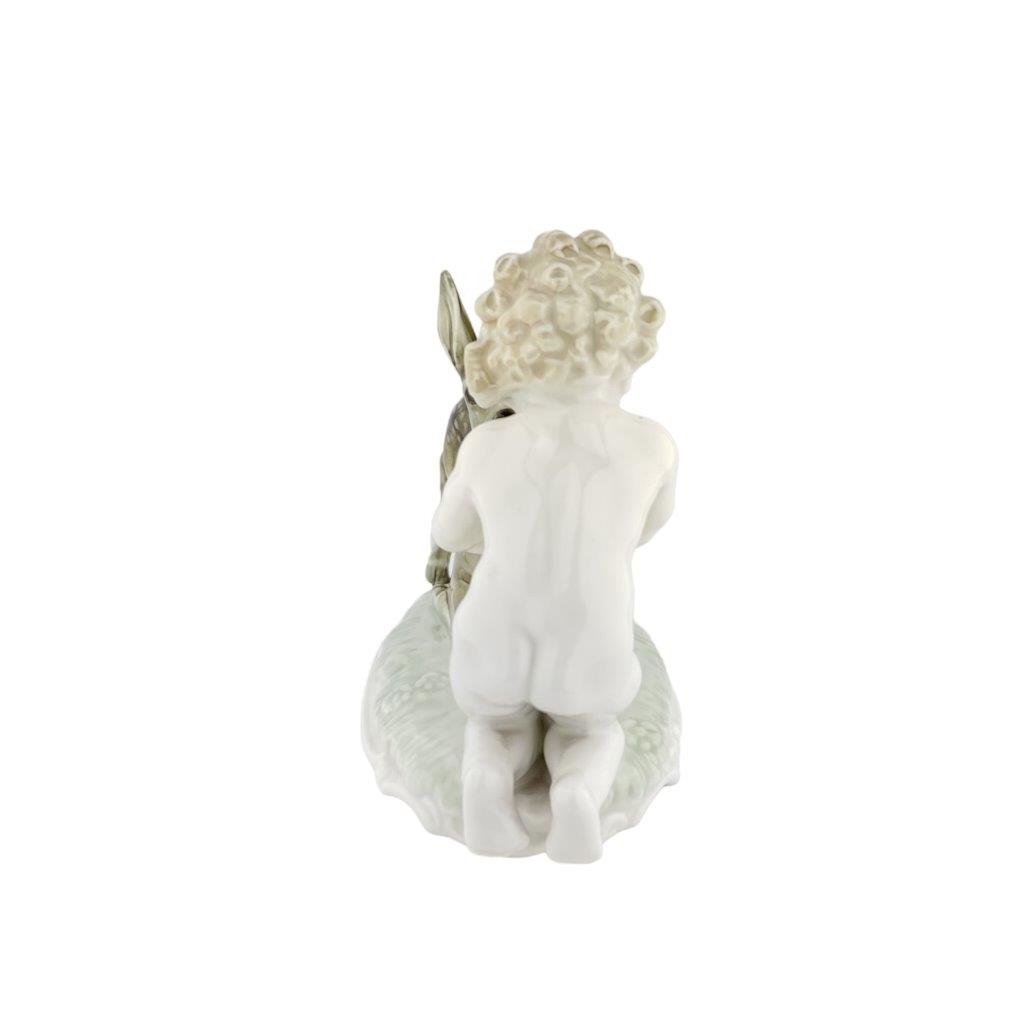 porcelánová figurka malého dítěte a kolouška, značka Hutschenreuther, porcelán s glazurou