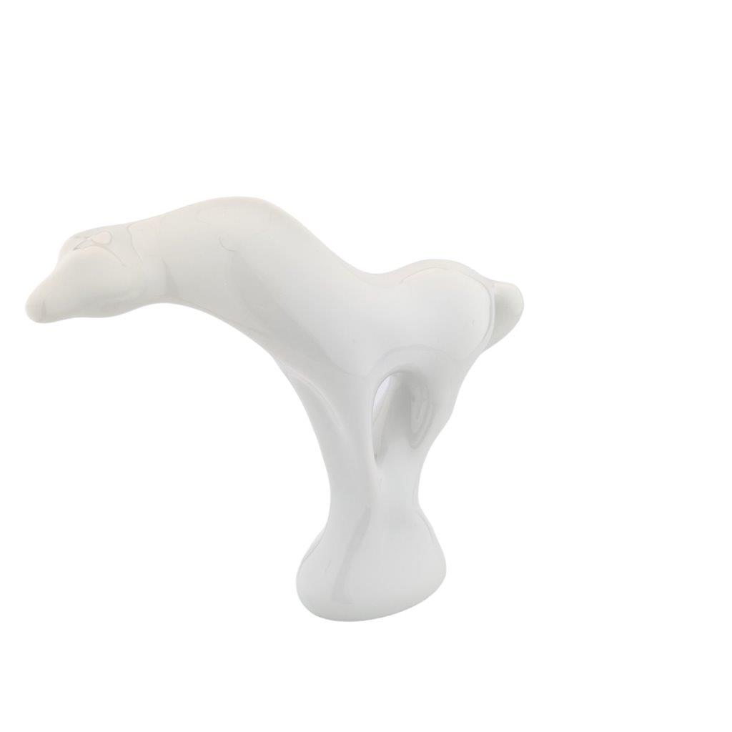 porcelánová figurka značky Lesov Karlovarský porcelán, model: kůň brusel, glazovaný porcelán