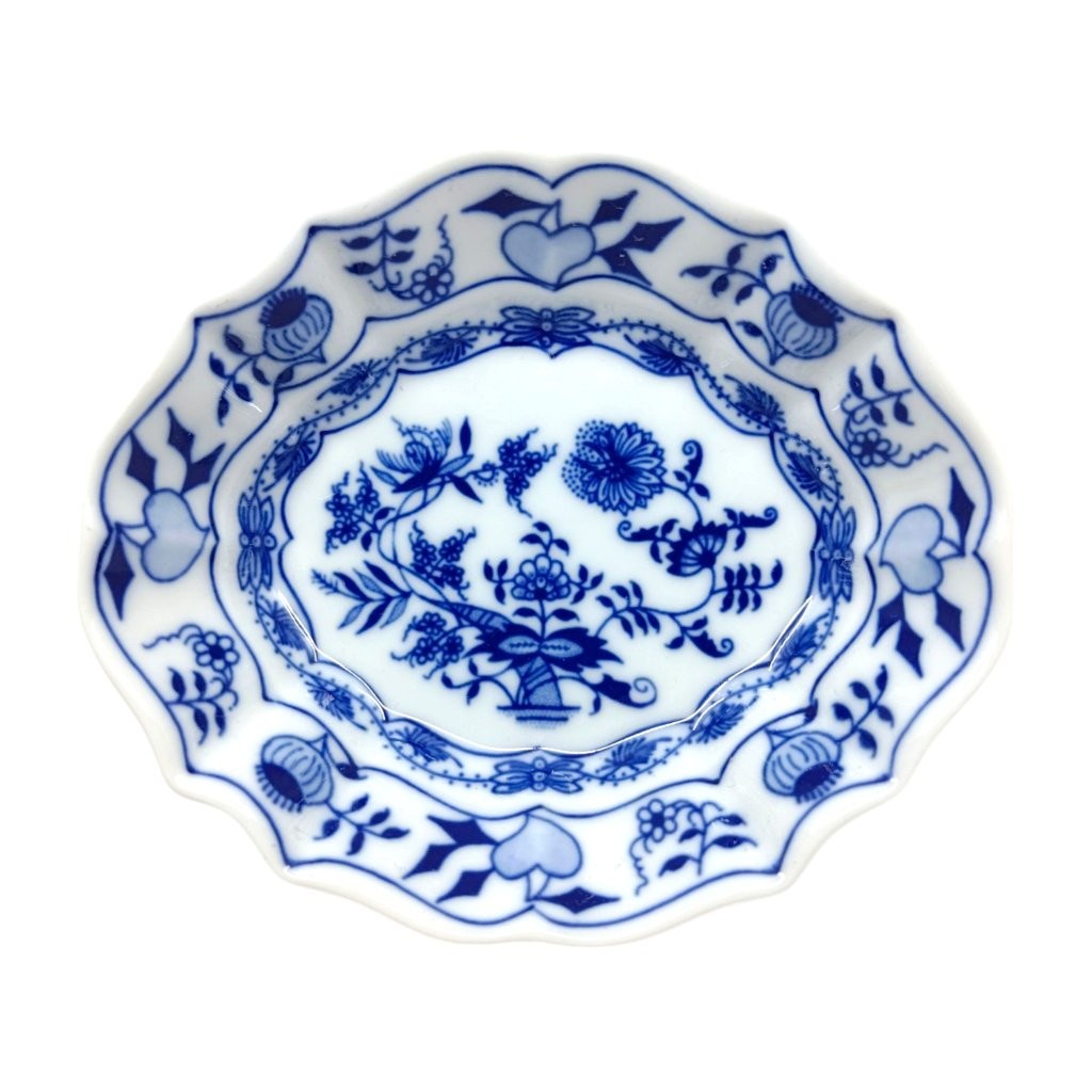 miska na cukr s cibulákovým dekorem, šířka 13 cm