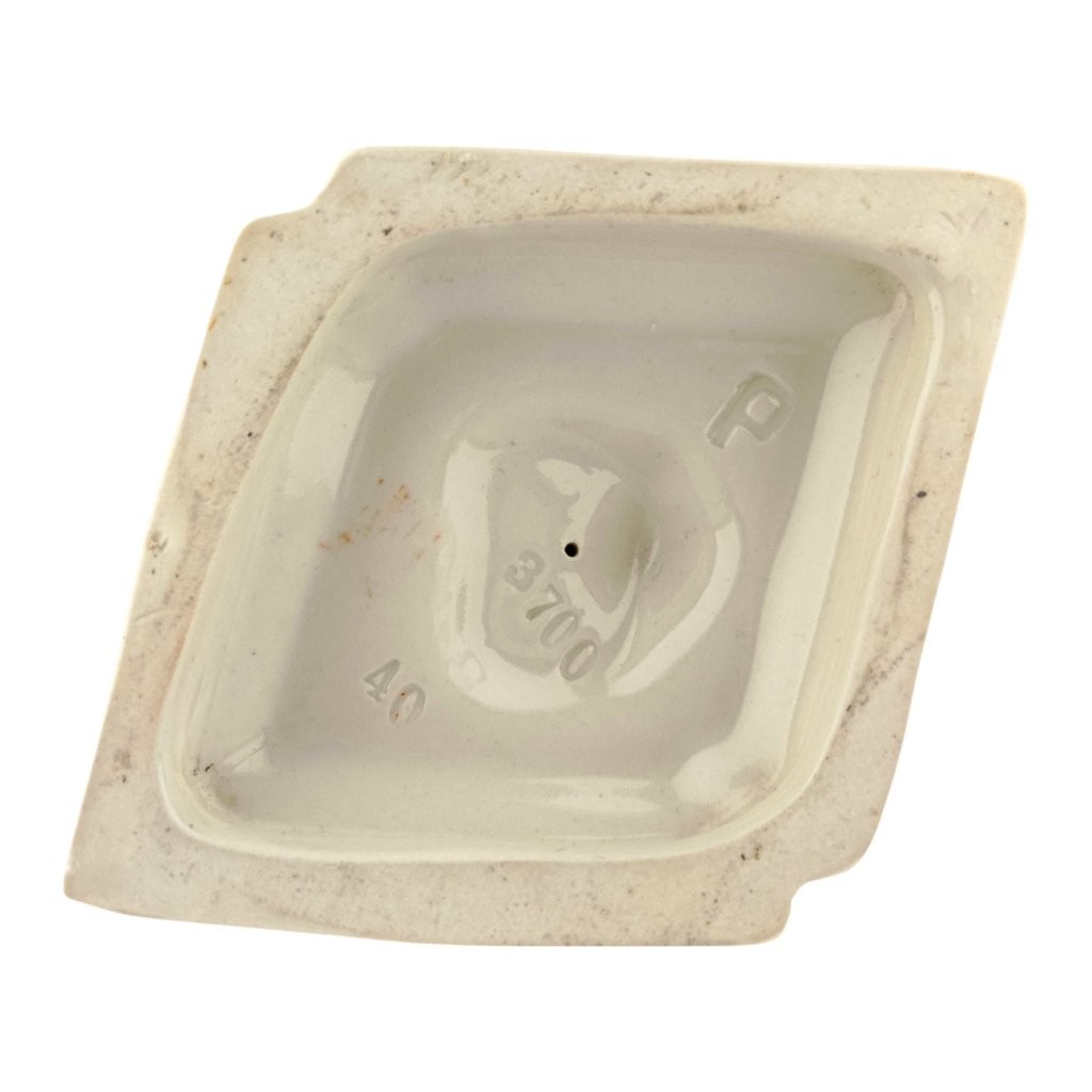 porcelánová figura značky Royal Dux, model: Tanečnice Art Deco, kobaltový dekor se zlacením, značení